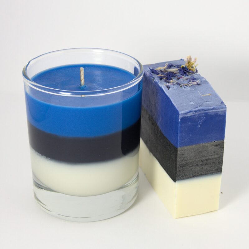 Eesti küünal, Eesti seep. Sini-must-valge.